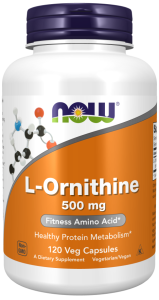 NOW Foods L-Ornithine 500 mg Veg Capsules L-ornityna