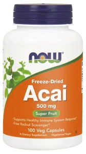 NOW Foods Acai 500 mg – 100 kapsułek wegetariańskich