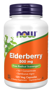 NOW Foods Elderberry 500 mg Veg Capsules Bez 120kaps