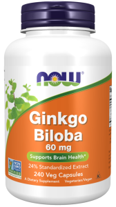 NOW Foods Ginkgo Biloba ekstrakt 60 mg – 240kap