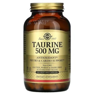 Solgar, Taurine, 500 mg, 250 Vegetable Caps Tauryna