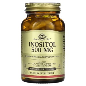 Solgar, Inositol, 500 mg, 100 Vegetable Caps Inozytol