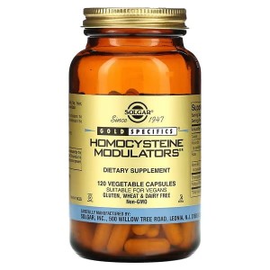 Solgar, Gold Specifics, Homocysteine Modulators, 120 Vegetable Caps Modulatory homocysteiny