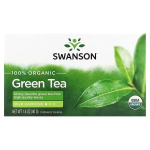 Swanson, 100% Organic Green Tea, 20 Tea Bags, 1.4 oz (40 g) zielona herbata