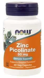 NOW Foods Cynk Pikolinian 50mg 60kaps  