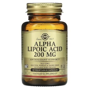 Solgar, Alpha Lipoic Acid, 200 mg, 50 Vegetable Cap ALA 