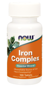 NOW Foods Iron Complex – 100 tabletek  Żelazo