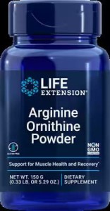 Life Extension Arginine Ornithine Powder 150 grams Arginina Ornityna