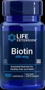 Life Extension Biotin 600 mcg, 100 caps Biotyna