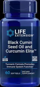 Life Extension Black Cumin Seed Oil and Curcumin Elite olej czarnuszki kurkuma