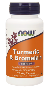 NOW Foods Turmeric & Bromelain – kurkuma i bromelaina