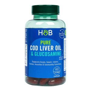 Holland & Barrett Pure Cod Liver Oil & Glucosamine 500mg tran glukzoamina