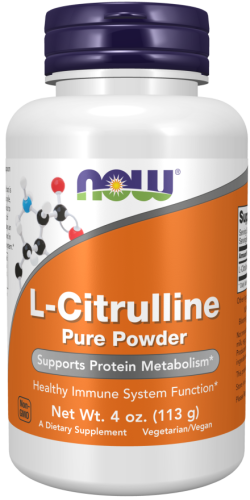 NOW Foods L-Citrulline powder proszeks citrulina cytrulina