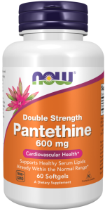 NOW Foods Pantethine 600 mg Softgels Pantetyna