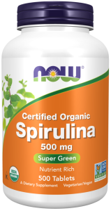 NOW Foods Spirulina 500 mg, Organic 500 Tab