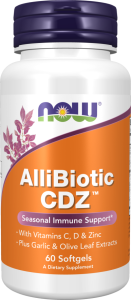 NOW Foods AlliBiotic CDZ™ Softgels cynk d3 oliwka