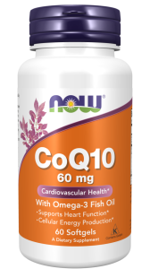 NOW Foods CoQ10 60 mg with Omega-3 Fish Oil