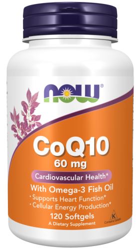 NOW Foods CoQ10 60 mg with Omega-3 Fish Oil 120sotgel