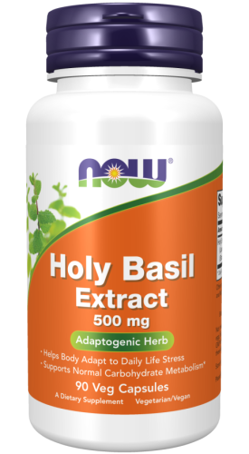 NOW Foods Holy Basil Extract 500 mg Veg Bazylia