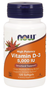 NOW Foods Witamina D-3 5000IU 120 kaps