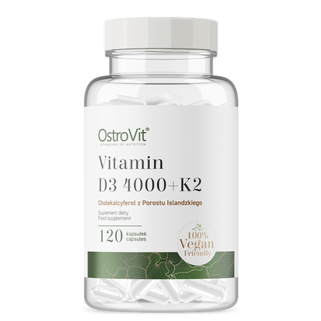 OstroVit Witamina D3 4000 IU + K2 VEGE 120 kapsułek