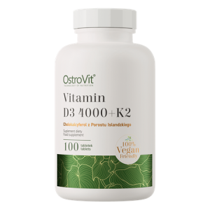 OstroVit  D3 4000 IU + K2 100 tabletek vege /  Witamina D3+k2
