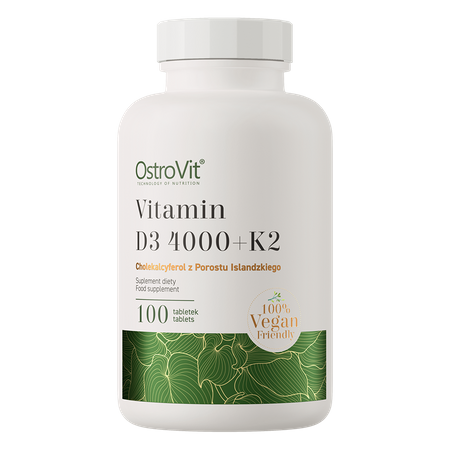 OstroVit  D3 4000 IU + K2 100 tabletek vege /  Witamina D3+k2