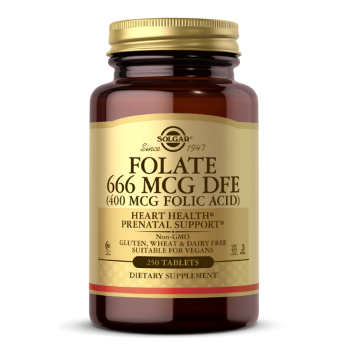 Solgar FOLATE 666 MCG DFE kwas foliowy 400mcg
