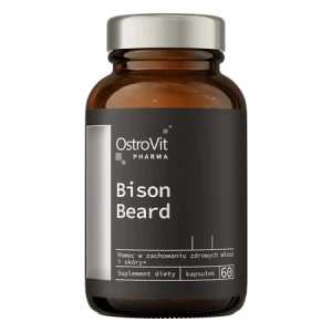 OstroVit Pharma Bison Beard 60 kapsułek Biotyna MSM Cysteina Skrzyp