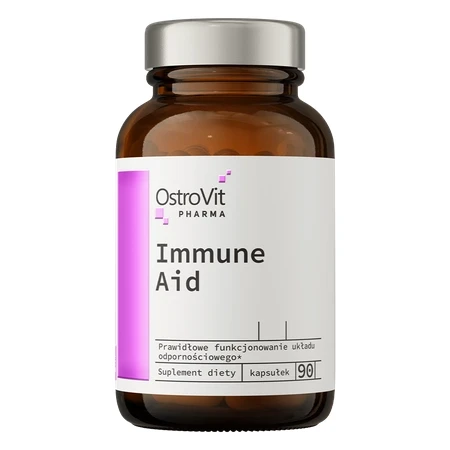 OstroVit Pharma Immune Aid 90 kapsułek NAC Czosnek Imbir Cynk
