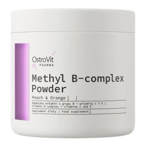 OstroVit Pharma Methyl B-complex Powder 180 g brzoskwiniowo-pomarańczowy Inulina Cholina Paba