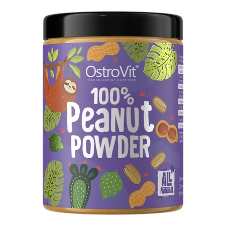 OstroVit 100% Peanut Powder 500 g  / Sproszkowane orzechy arachidowe, bez zbędnych dodatków i wypełniaczy