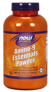 NOW Foods Amino-9 Essentials™ Powder – Pełny zestaw wszystkich 9 niezbędnych aminokwasów w wolnej postaci – 330 g