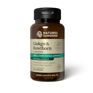 Nature's Sunshine Ginkgo & Hawthorn (100 kaps.) Głóg Miłorząb