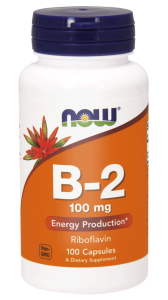 NOW Foods Witamina B-2 (Ryboflawina) 100 mg – 100 kaps