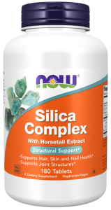 NOW Foods Silica Complex – 180 tabletek Krzemionka Bor Skrzyp 