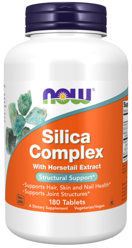 NOW Foods Silica Complex – 180 tabletek Krzemionka Bor Skrzyp 
