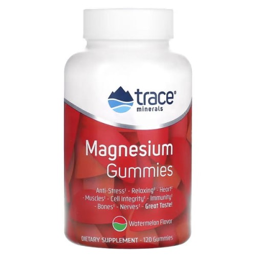 Trace Minerals ®, Magnesium Gummies, Watermelon, 120 Gummies Magnez żelki arbuz