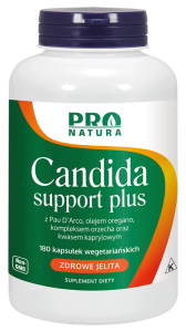 NOW Foods Candida support plus – 180 kapsułek  Pau, kaprylowy 