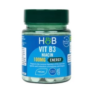 Holland & Barrett Vitamin B3 + Niacin 100mg 120 Tablets Niacyna