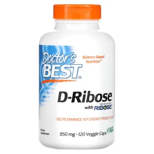 Doctor's Best D-Ribose with BioEnergy Ribose, 850 mg, 120 Veggie Caps Ryboza