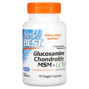 Doctor's Best Glucosamine Chondroitin, MSM + UCII, 90 Veggie Caps Glukozamina Chondroityna