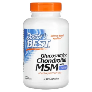 Doctor's Best Glucosamine Chondroitin MSM with OptiMSM, 240 Veggie Caps Glukozamina Chondroityna