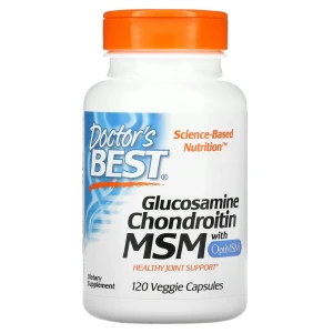 Doctor's Best Glucosamine Chondroitin MSM with OptiMSM, 120 Veggie Caps Glukozamina Chondroityna 