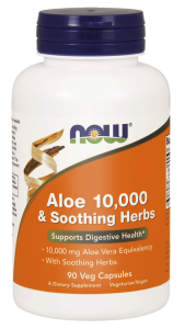 NOW Foods Aloe 10,000 & Zioła – 90 kaps Wiąz Prawoślaz