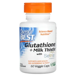 Doctor's Best Glutathione + Milk Thistle , 60 Veggie Caps Glutation Ostropest