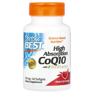 Doctor's Best High Absorption CoQ10 with BioPerine, 100 mg, 60 Veggie Caps Koenzym Q10 Bioperyna 