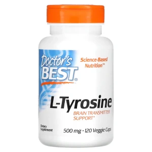 Doctor's Best Best L-Tyrosine, 500 mg, 120 Tyrozyna