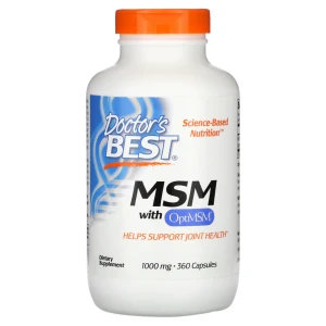 Doctor's Best MSM with OptiMSM, 1,000 mg, 360 Caps 