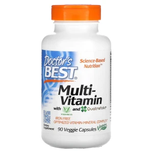 Doctor's Best Multi-Vitamin with Vitashine D3 and Quatrefolic, 90 Veggie Multiwitaminy